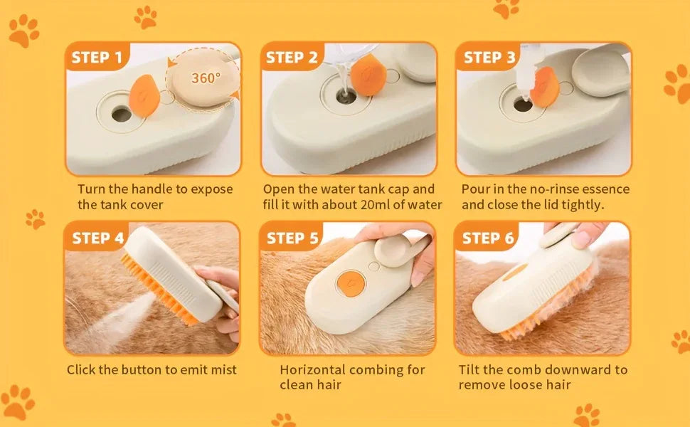 Steam Grooming Brush - CatThingz