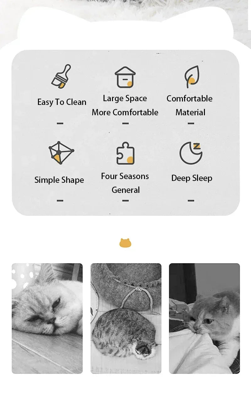 Cat Head Shaped Cozy Cave Bed - CatThingz