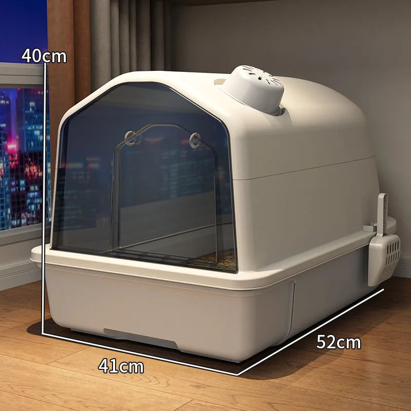 Enclosed Odor-Control Litter Box