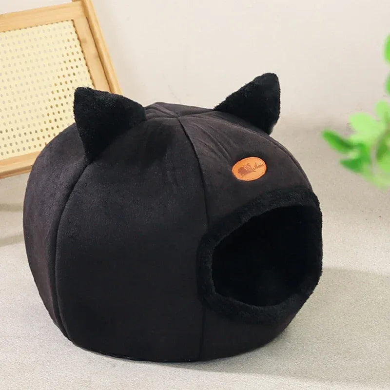 Cat Head Shaped Cozy Cave Bed - CatThingz