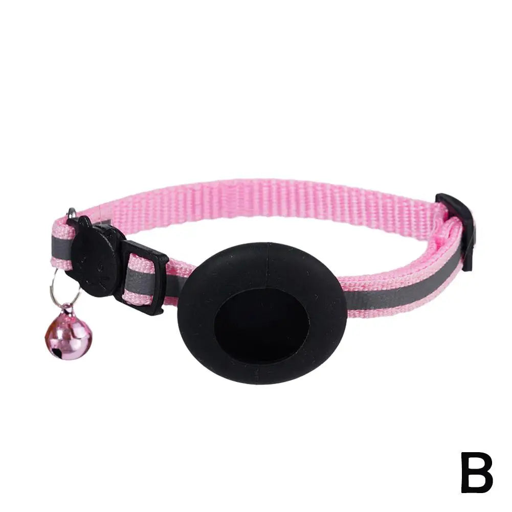 AirTag Cat Collar with GPS Tracker Holder & Safety Bell