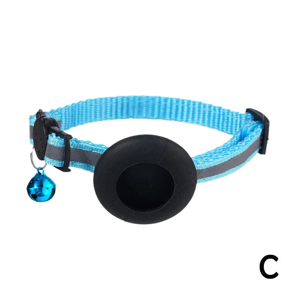 AirTag Cat Collar with GPS Tracker Holder & Safety Bell