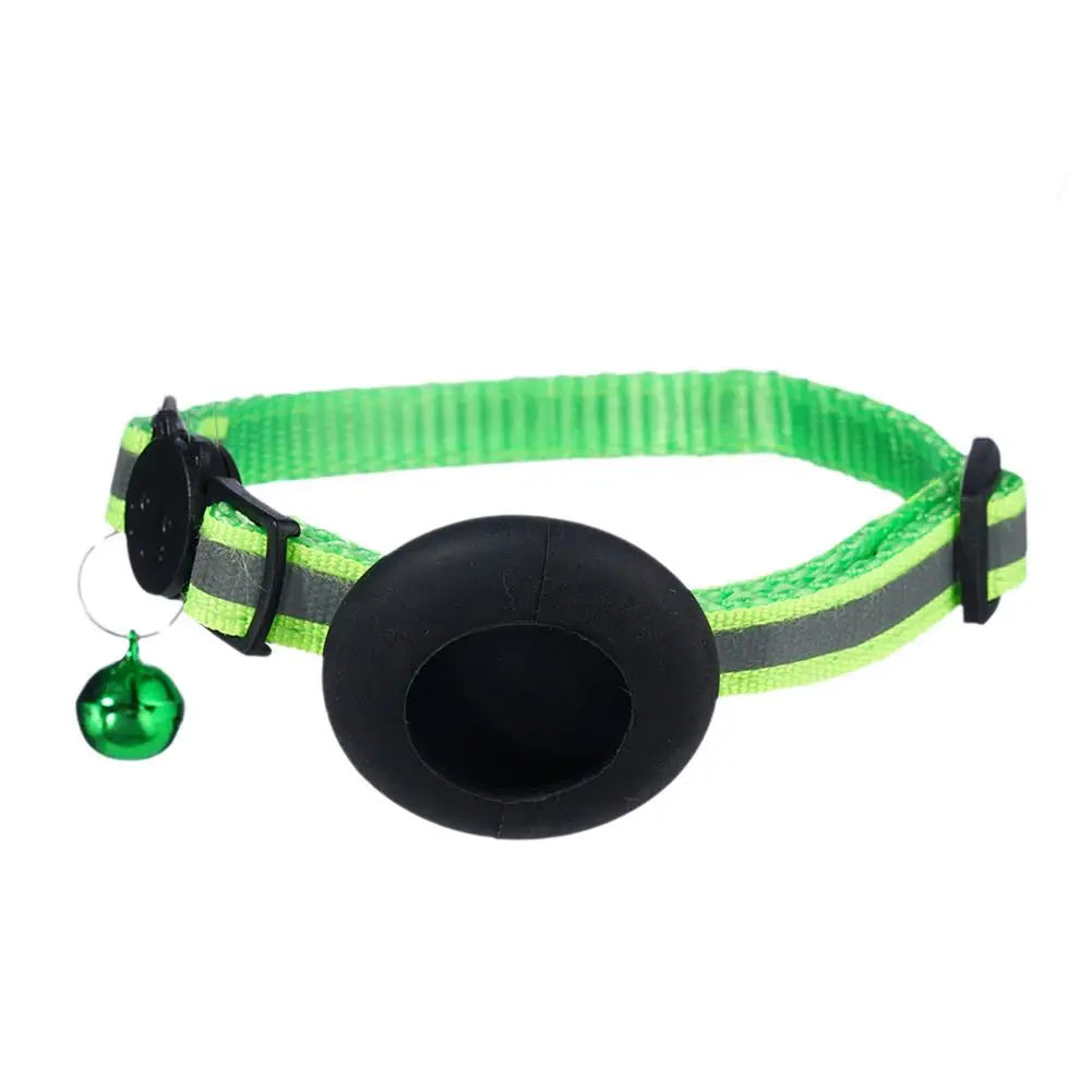 AirTag Cat Collar with GPS Tracker Holder & Safety Bell
