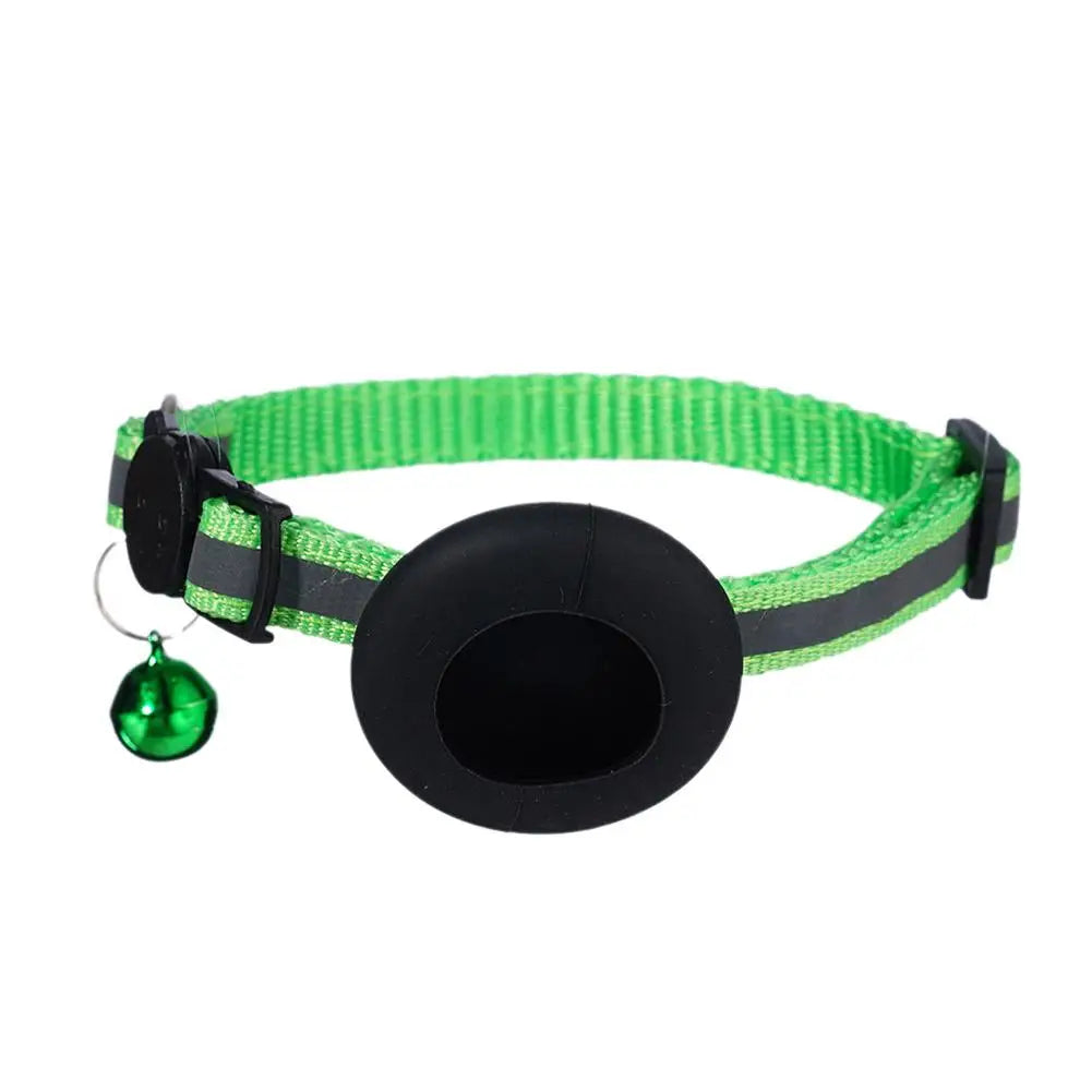 AirTag Cat Collar with GPS Tracker Holder & Safety Bell