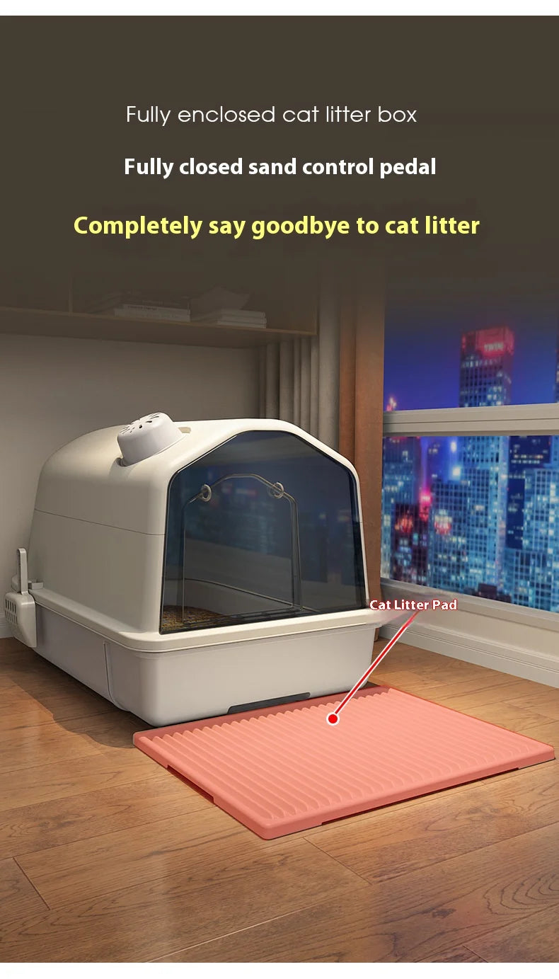 Enclosed Odor-Control Litter Box