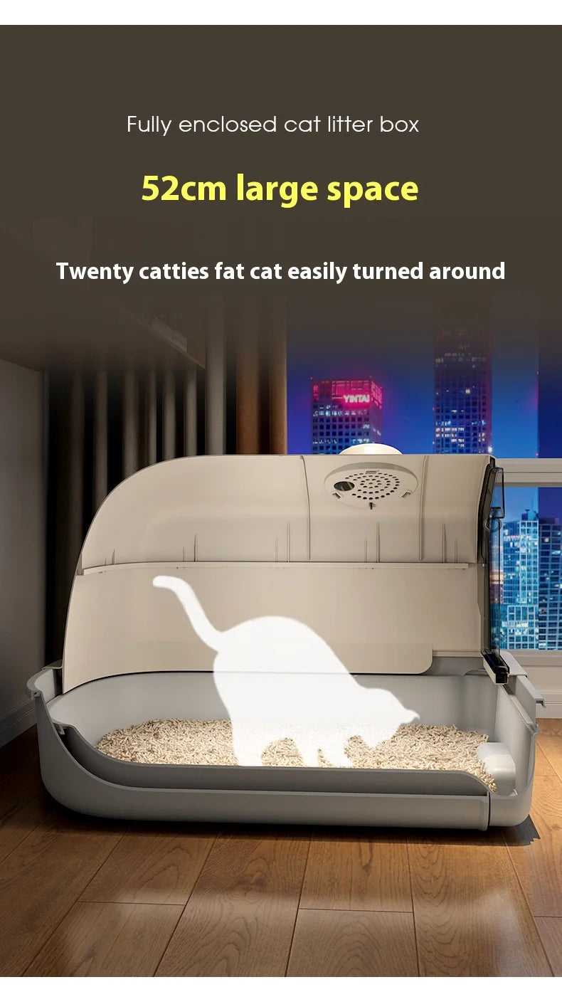 Enclosed Odor-Control Litter Box