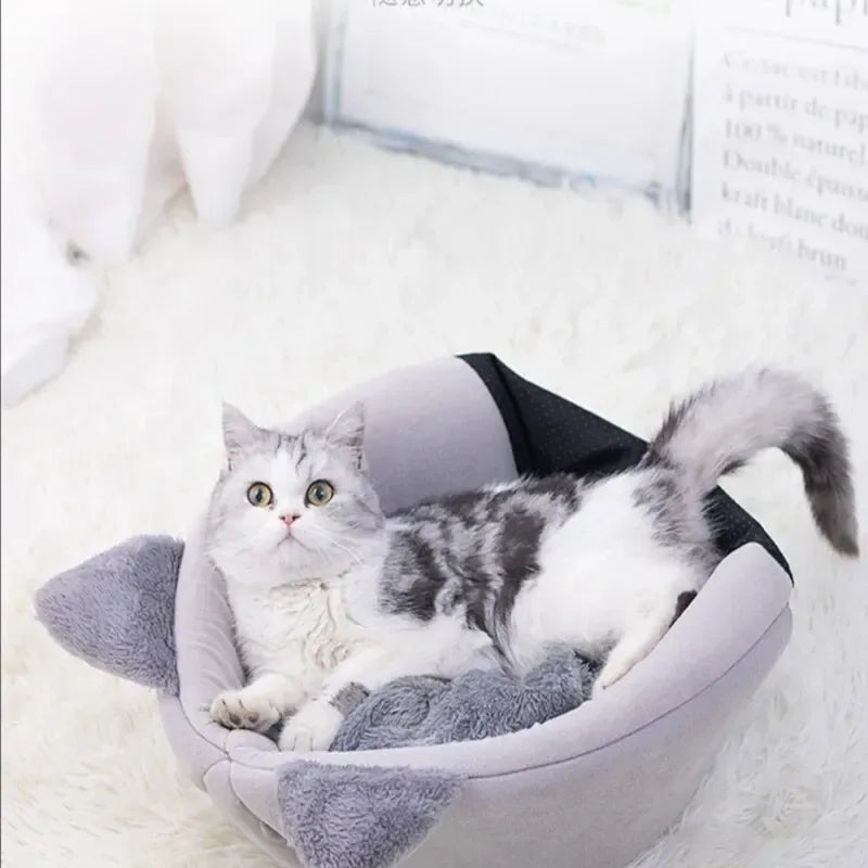 Cat Head Shaped Cozy Cave Bed - CatThingz