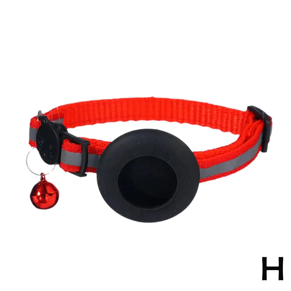 AirTag Cat Collar with GPS Tracker Holder & Safety Bell