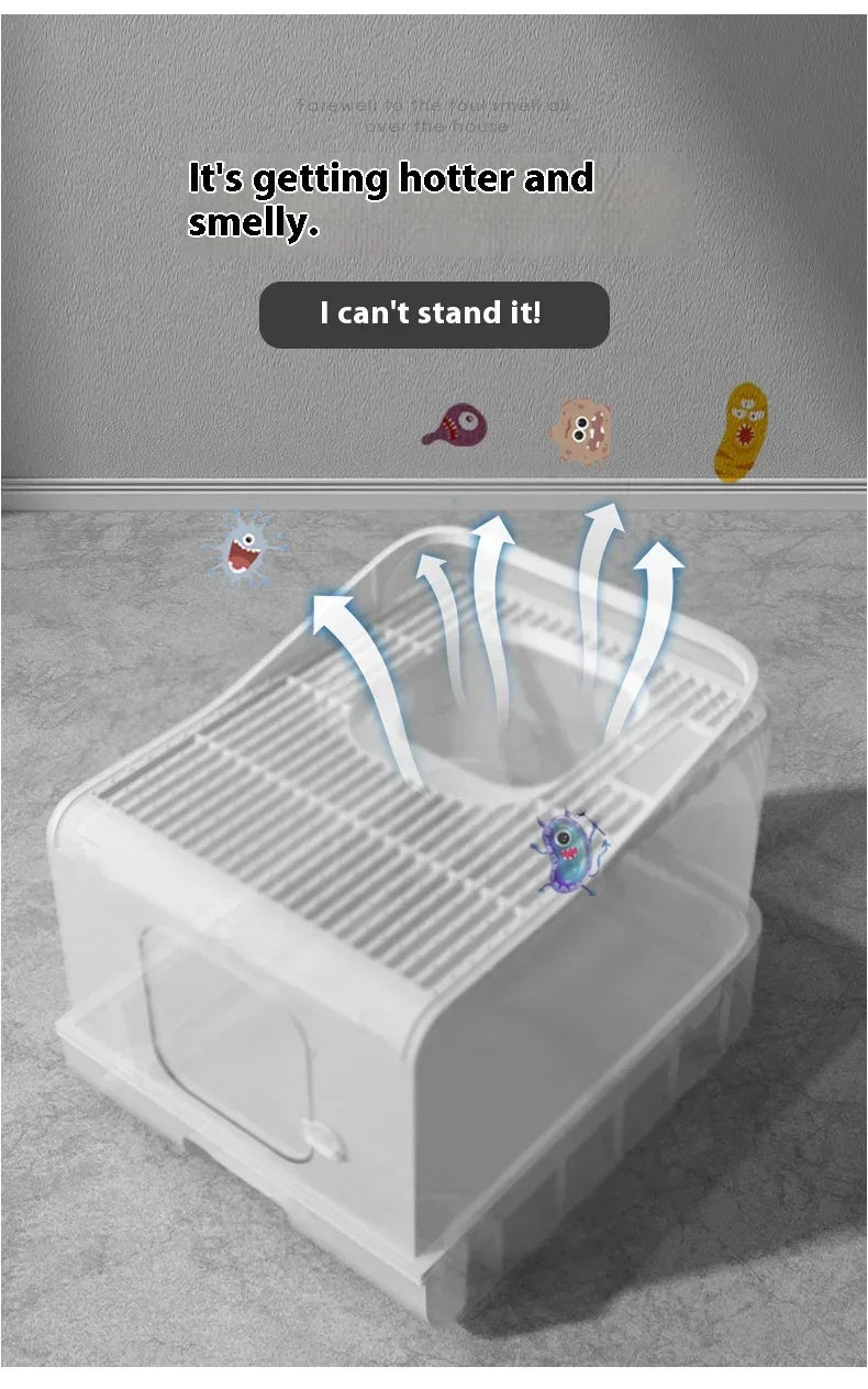 Enclosed Odor-Control Litter Box - CatThingz