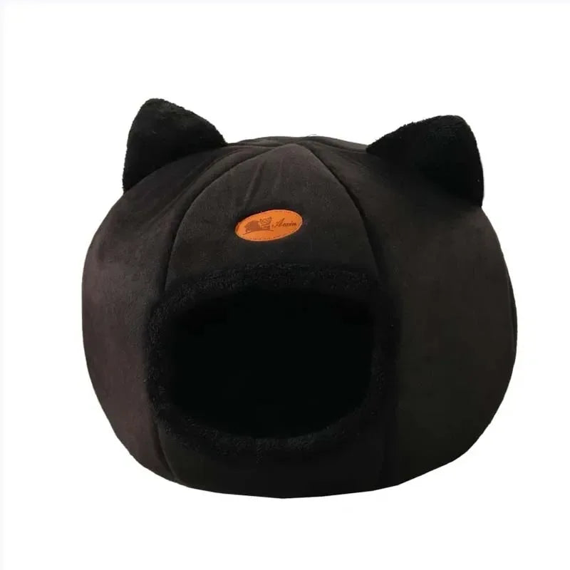Cat Head Shaped Cozy Cave Bed - CatThingz