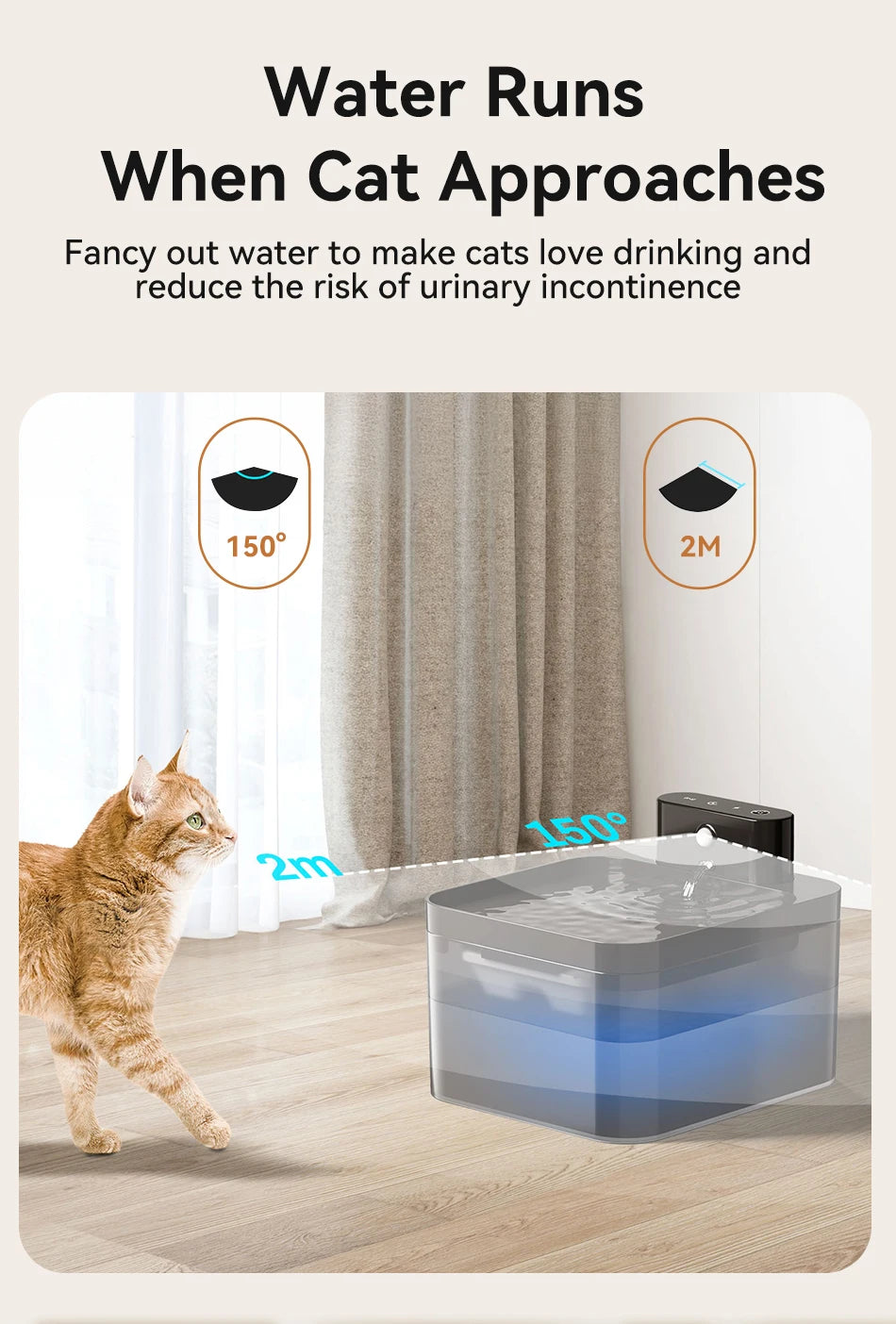 Wireless Automatic Cat Water Fountain