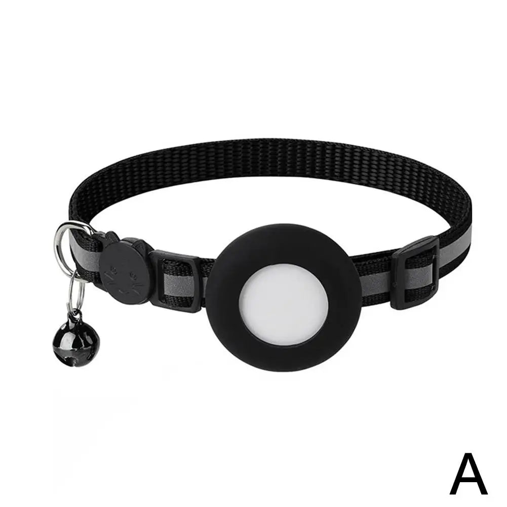 AirTag Cat Collar with GPS Tracker Holder & Safety Bell