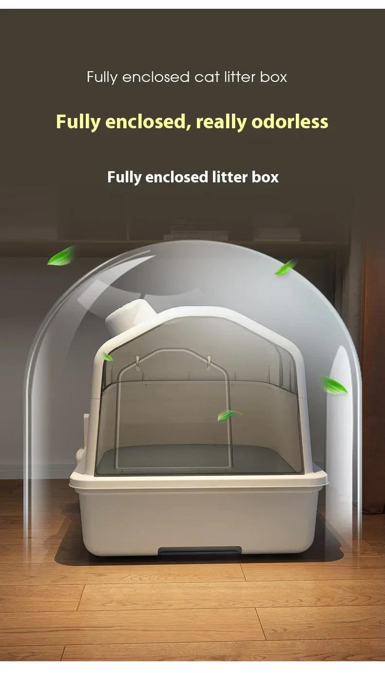 Enclosed Odor-Control Litter Box - CatThingz