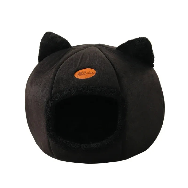 Cat Head Shaped Cozy Cave Bed - CatThingz