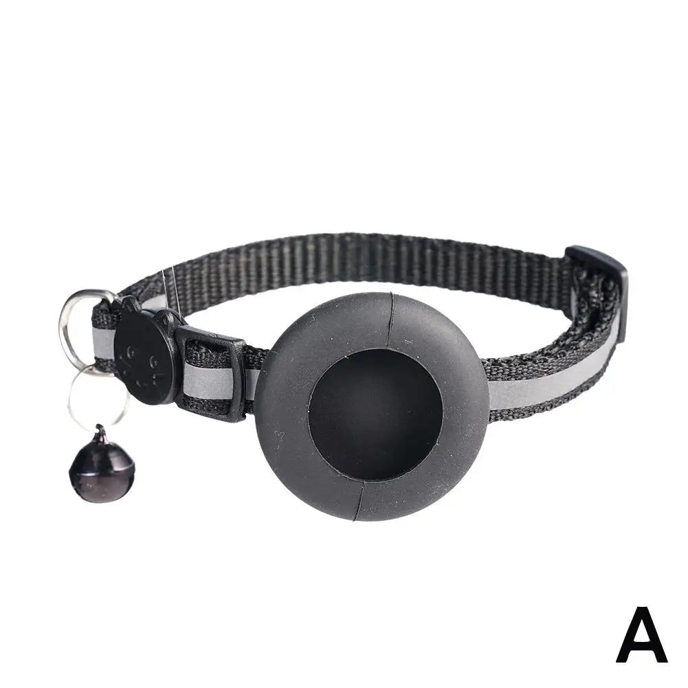 AirTag Cat Collar with GPS Tracker Holder & Safety Bell