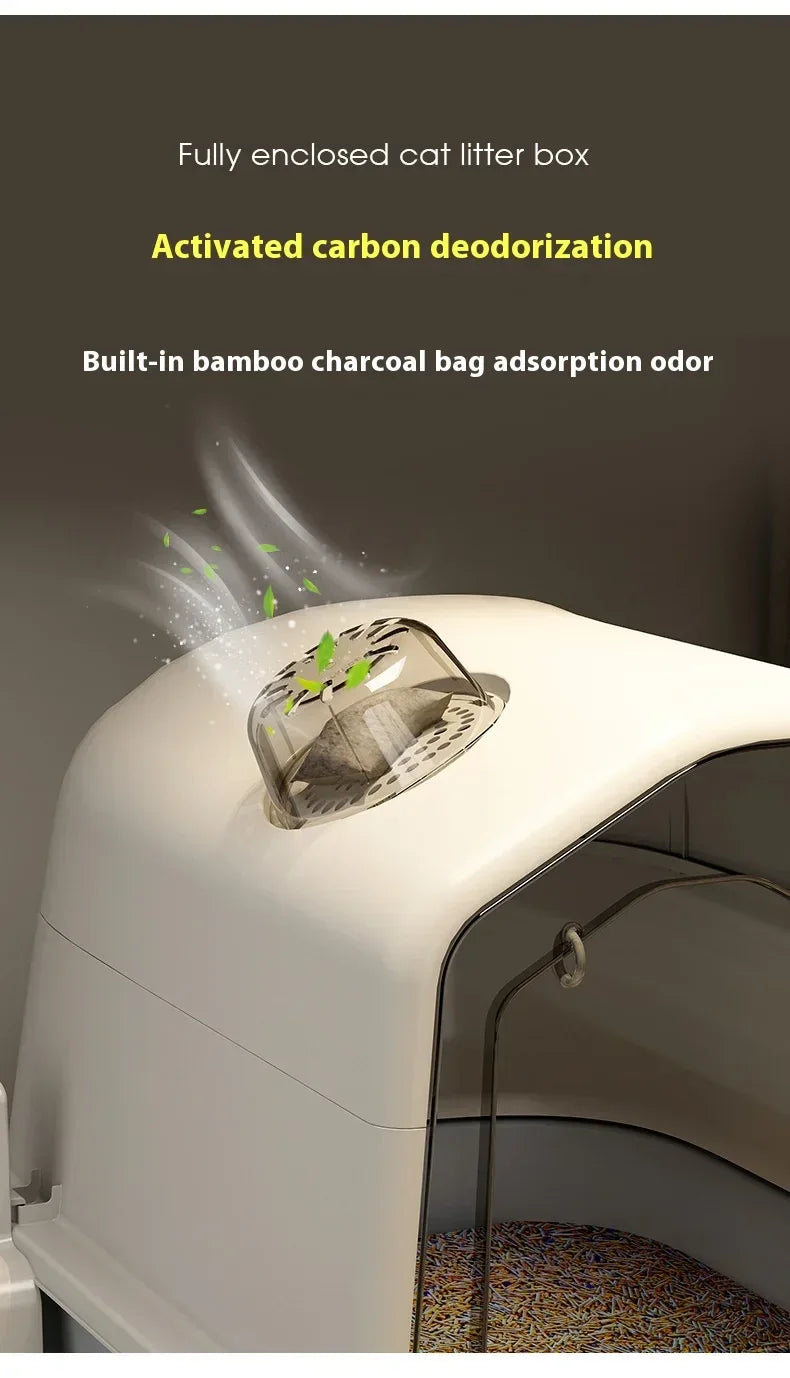 Enclosed Odor-Control Litter Box - CatThingz