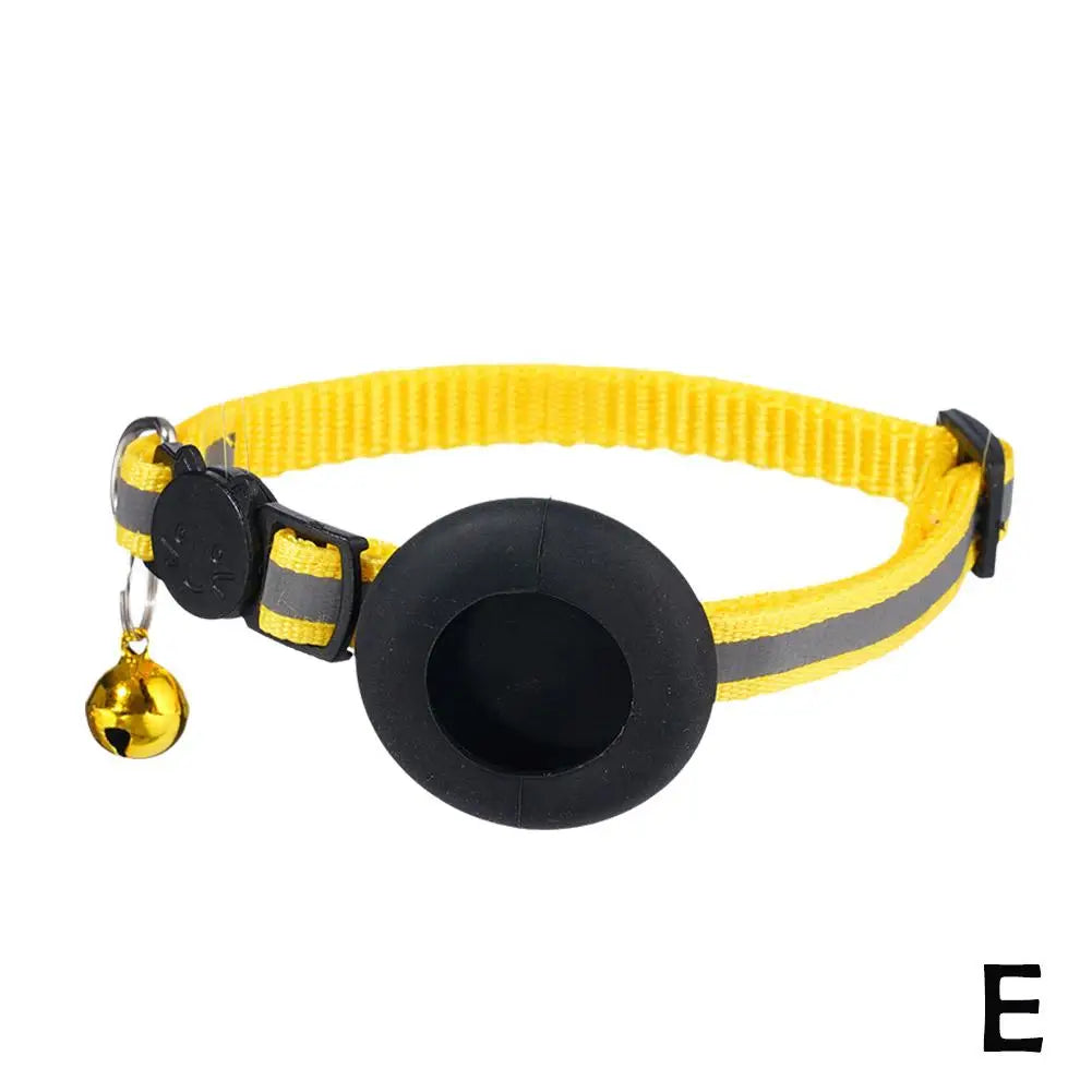 AirTag Cat Collar with GPS Tracker Holder & Safety Bell