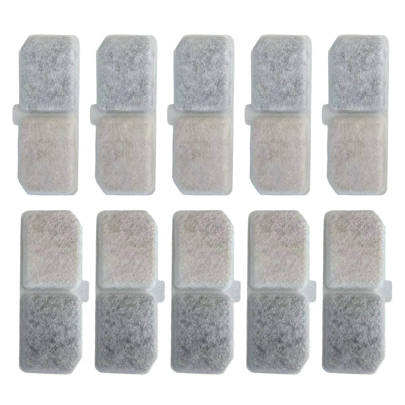 Cat Water Fountain Replacement Filters - 10 Pack Premium Carbon Filters