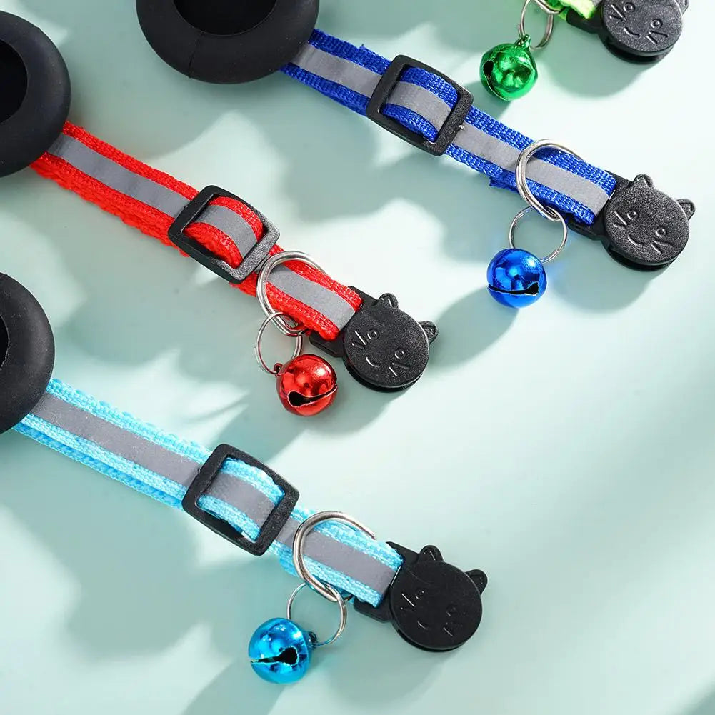 AirTag Cat Collar with GPS Tracker Holder & Safety Bell