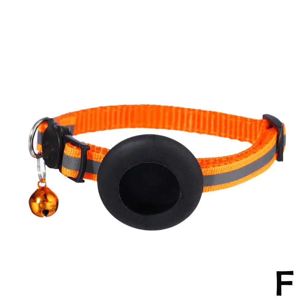 AirTag Cat Collar with GPS Tracker Holder & Safety Bell