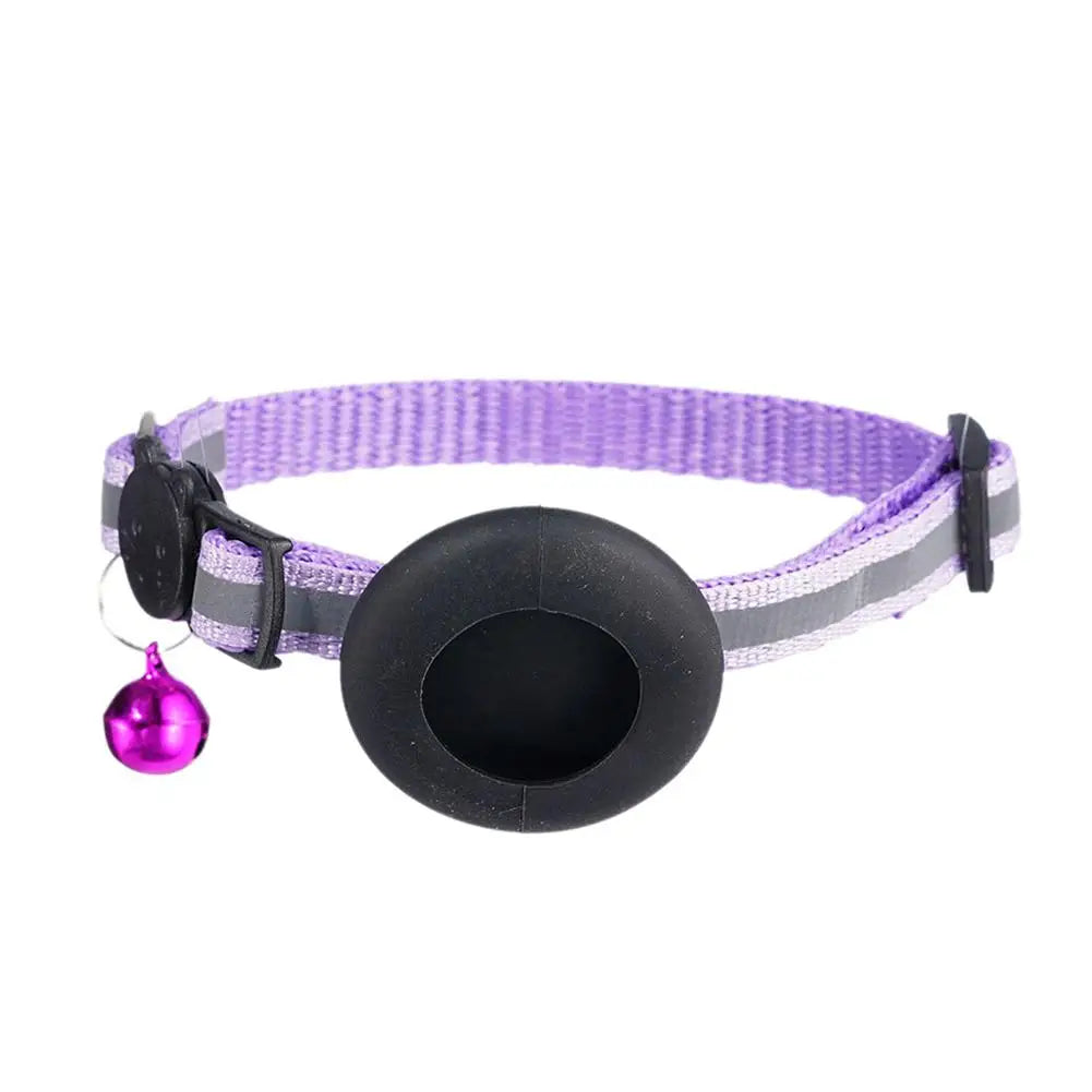 AirTag Cat Collar with GPS Tracker Holder & Safety Bell